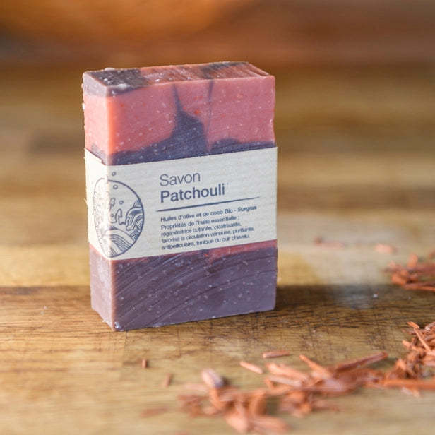 Image de Savon artisanal surgras au patchouli | Le sens des choses — boutique artisanale de savons et bougies parfumées naturels fabriqués en France
