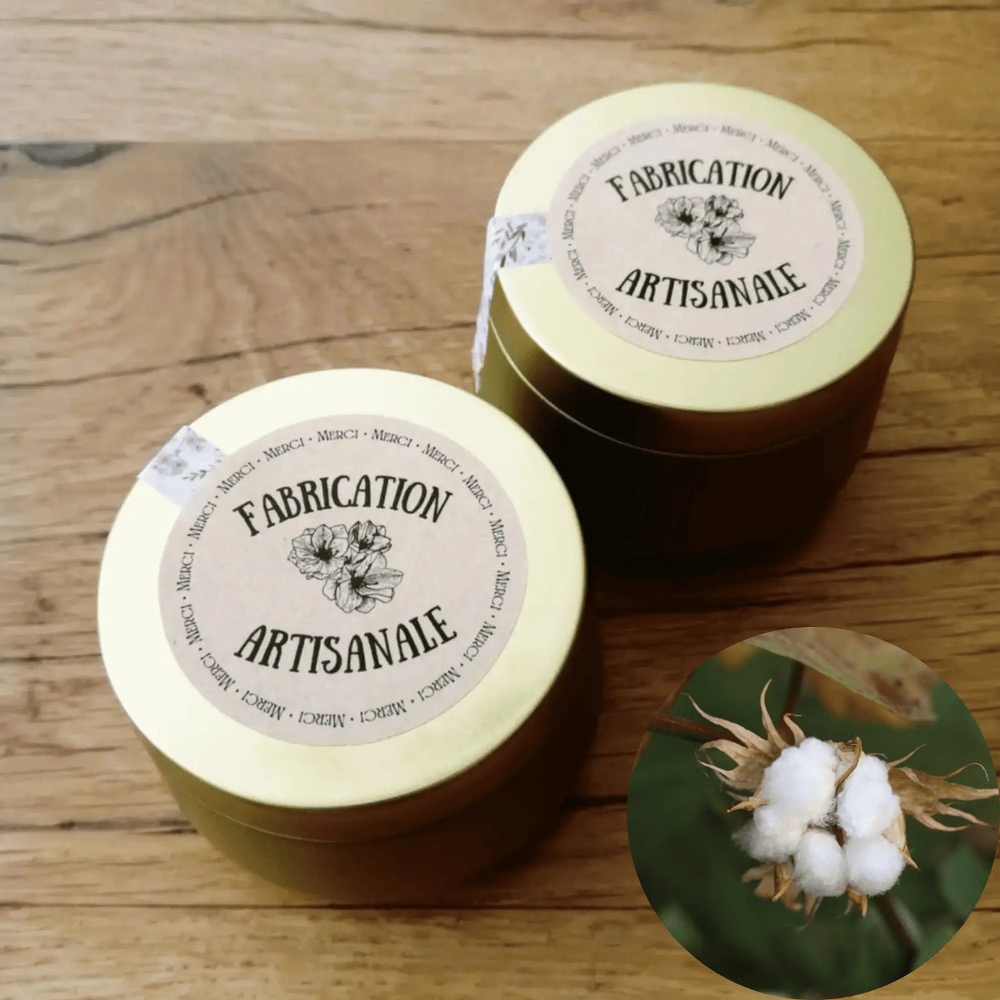 Image de Suspensions parfumées fleur de coton (bocal de 5 à 7 pièces) | Le sens des choses — boutique artisanale de savons et bougies parfumées naturels fabriqués en France