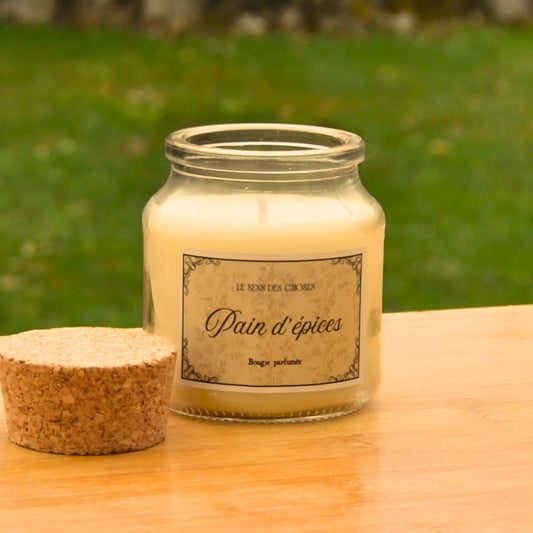 Bougie artisanale parfumée Pain d'épices et Chaï | Bougie parfumée naturelle à la cire végétale et parfum de Grasse