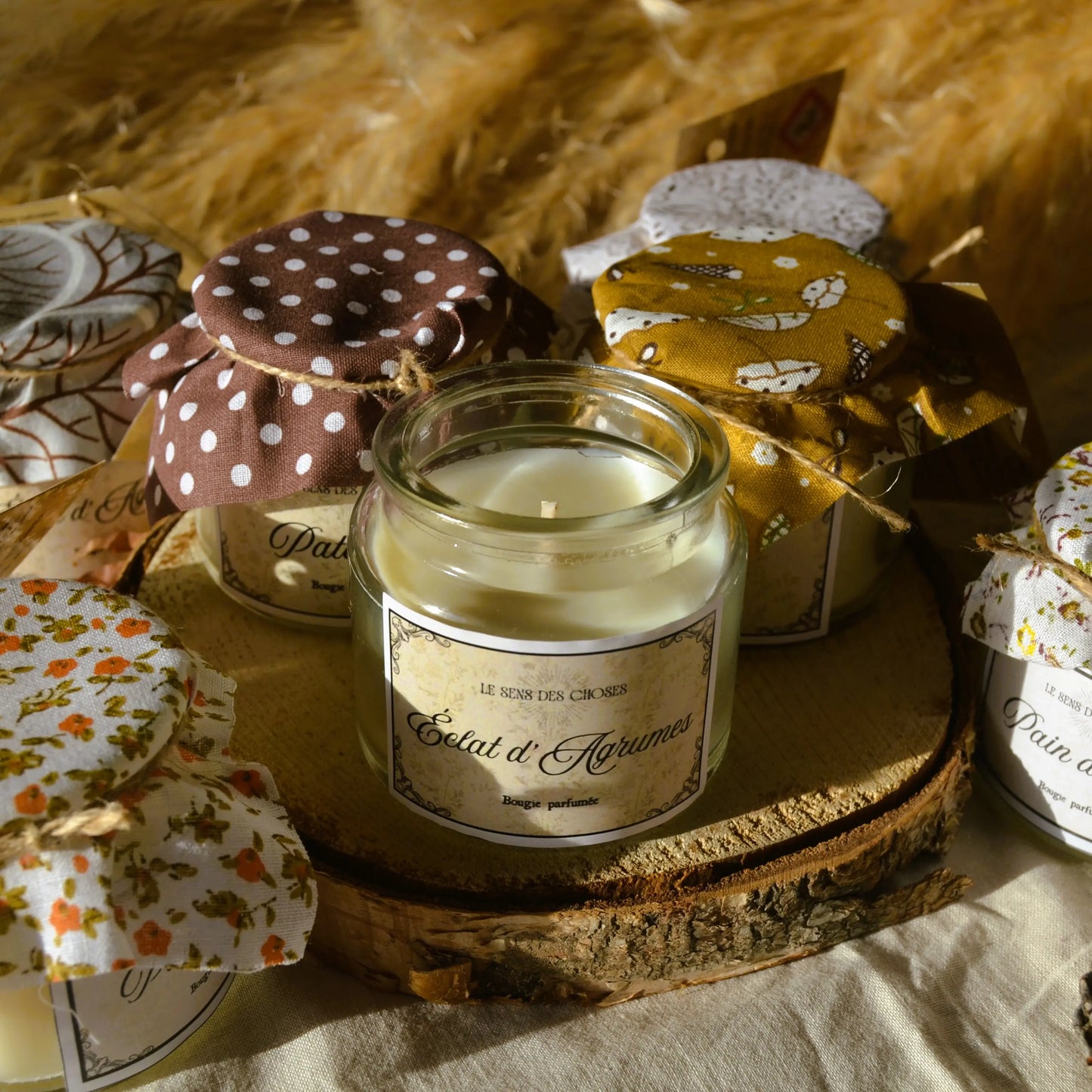 Petite bougie artisanale végétale upcyclée | Bougie parfumée naturelle à la cire végétale et parfum de Grasse