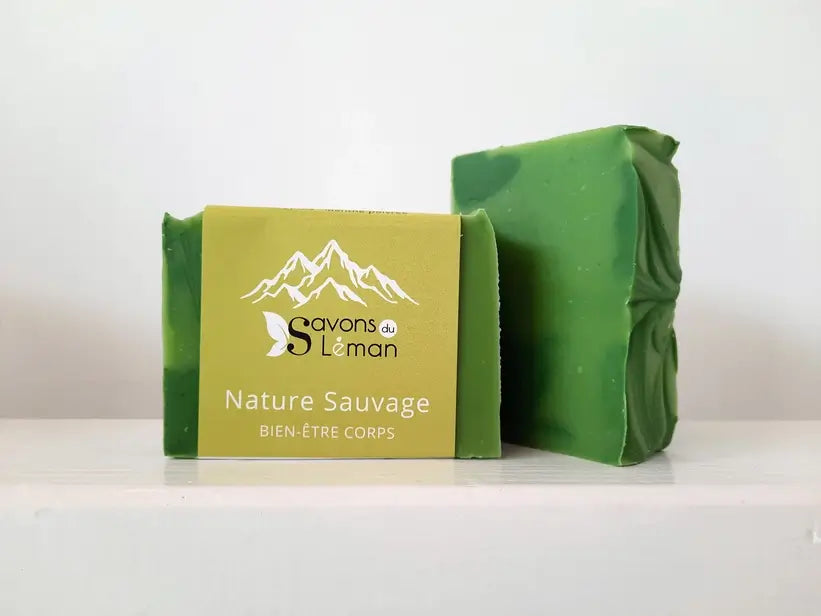Image de Savon BIO surgras eucalyptus, menthe poivrée et pin « Nature Sauvage » | Le sens des choses — boutique artisanale de savons et bougies parfumées naturels fabriqués en France