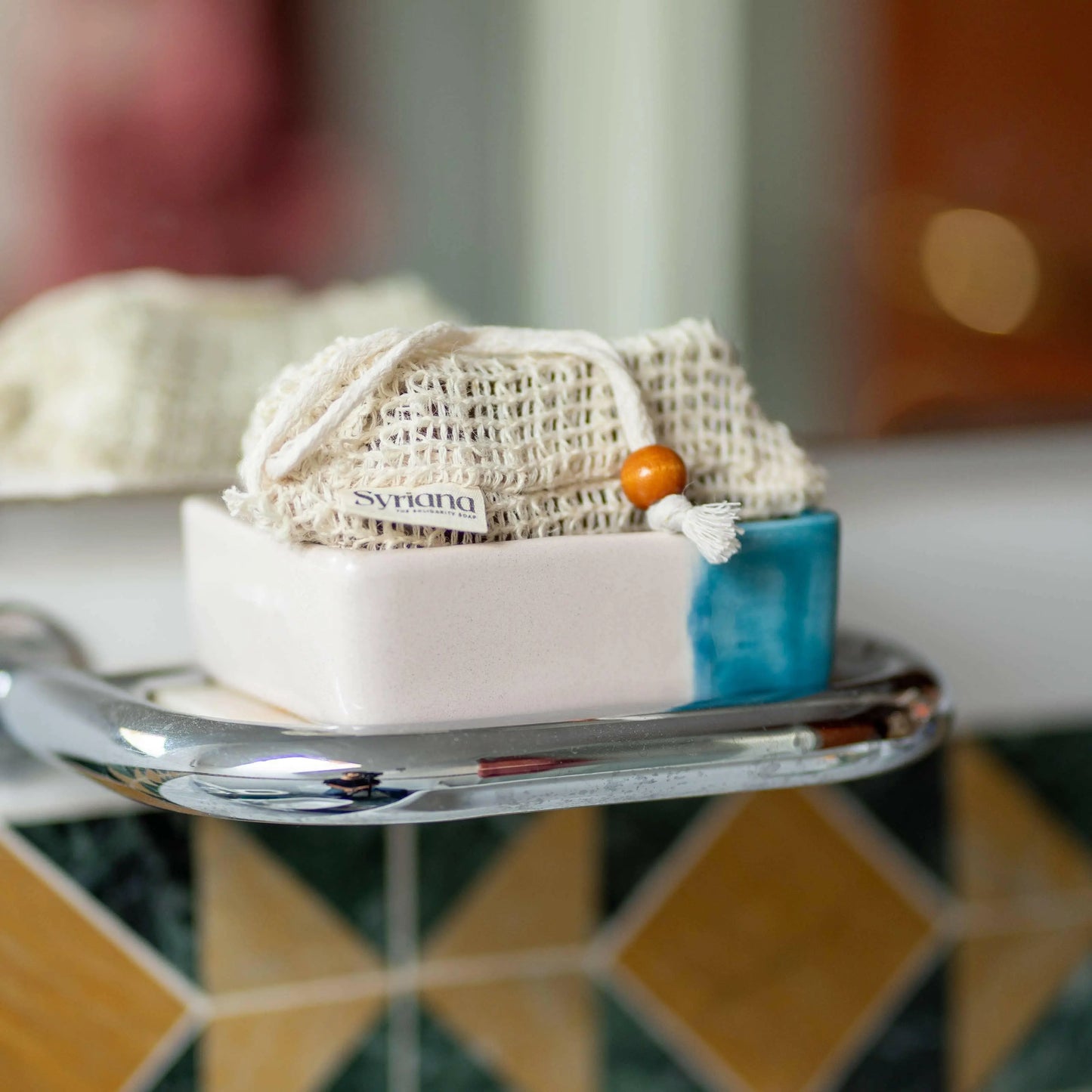 Image de Sachet à savon en sisal naturel biodégradable | Le sens des choses – boutique artisanale de savons et bougies parfumées naturels fabriqués en France