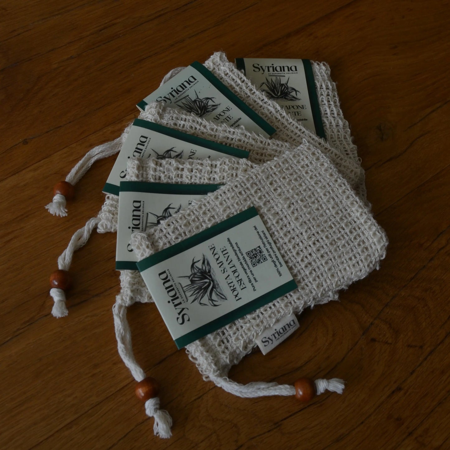 Image de Sachet à savon en sisal naturel biodégradable | Le sens des choses – boutique artisanale de savons et bougies parfumées naturels fabriqués en France