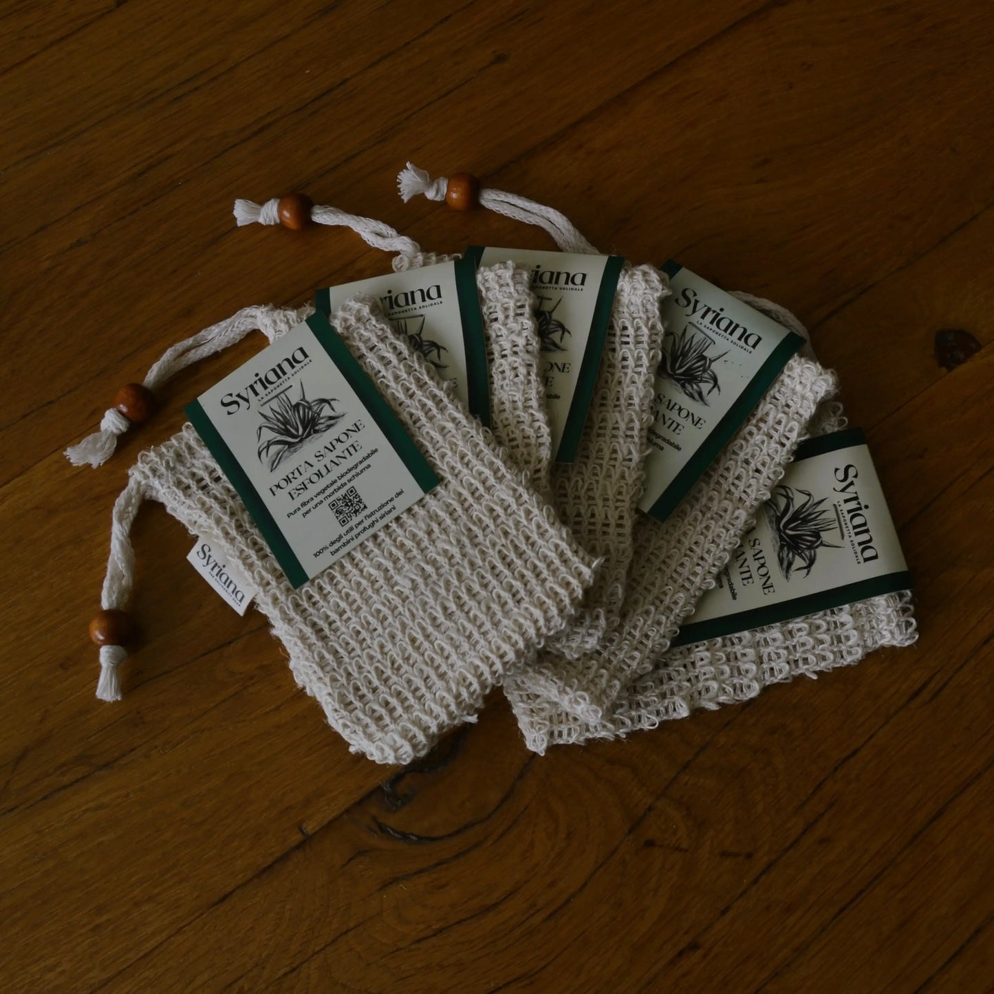 Image de Sachet à savon en sisal naturel biodégradable | Le sens des choses – boutique artisanale de savons et bougies parfumées naturels fabriqués en France