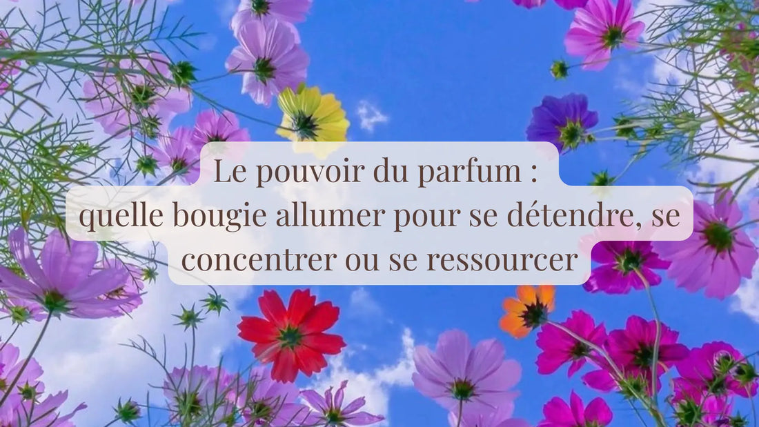 Illustration de l’article « Le pouvoir du parfum : quelle bougie allumer pour se détendre, se concentrer ou se ressourcer » | Le sens des choses – boutique artisanale de bougies parfumées et savons naturels fabriqués en France
