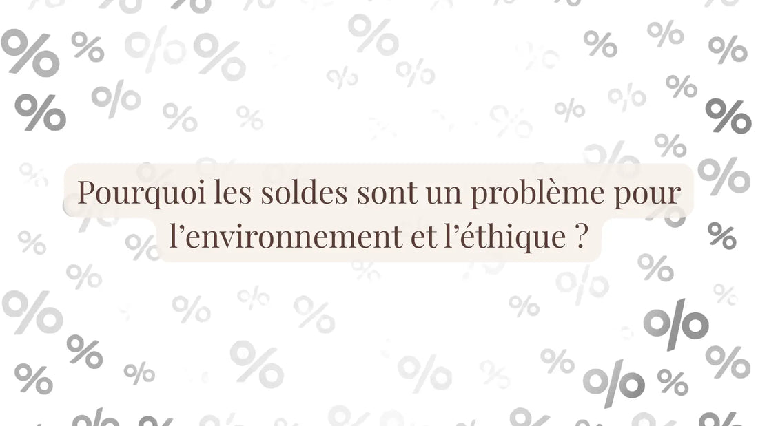 Illustration de l'article de blog « Pourquoi les soldes sont un problème pour l’environnement et l’éthique » | Le sens des choses — boutique artisanale de bougies parfumées et savons naturels fabriqués en France.