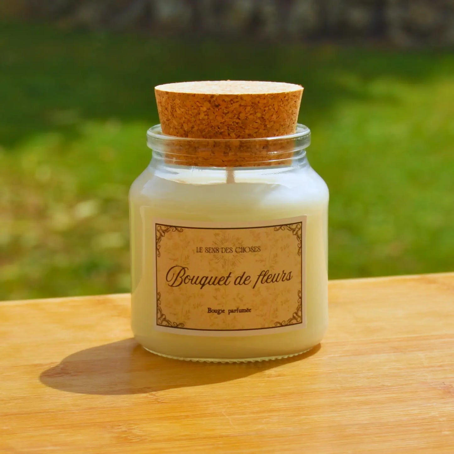 Bougie artisanale parfumée Bouquet de Fleurs | Bougie parfumée naturelle à la cire végétale et parfum de Grasse