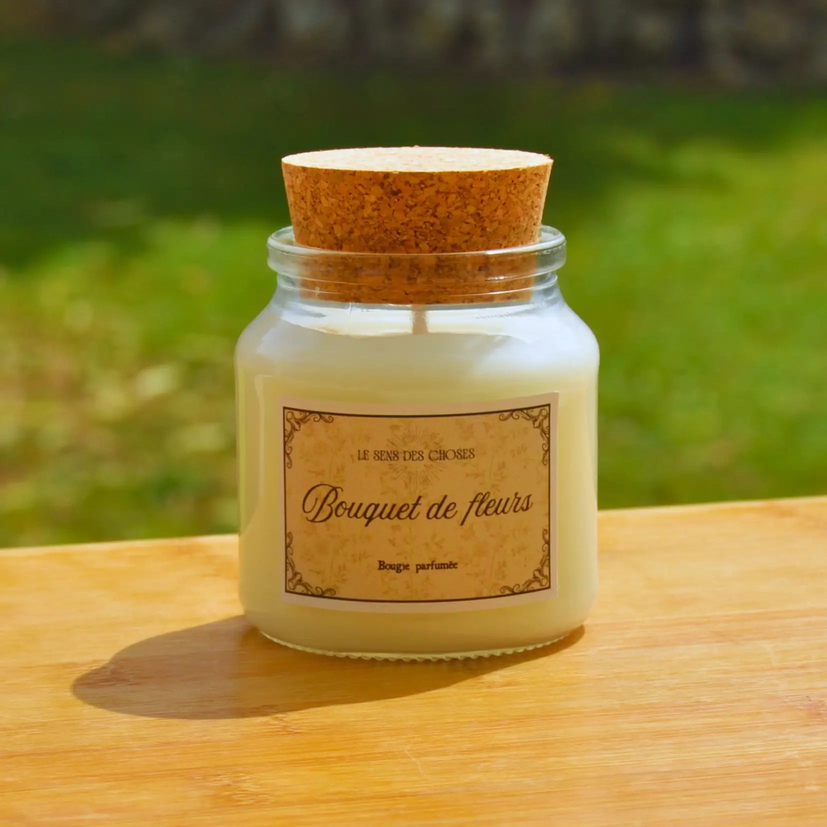 Bougie artisanale parfumée Bouquet de Fleurs | Bougie parfumée naturelle à la cire végétale et parfum de Grasse