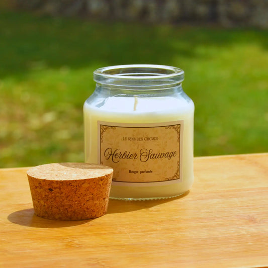 Bougie artisanale parfumée Herbier Sauvage | Bougie parfumée naturelle à la cire végétale et parfum de Grasse