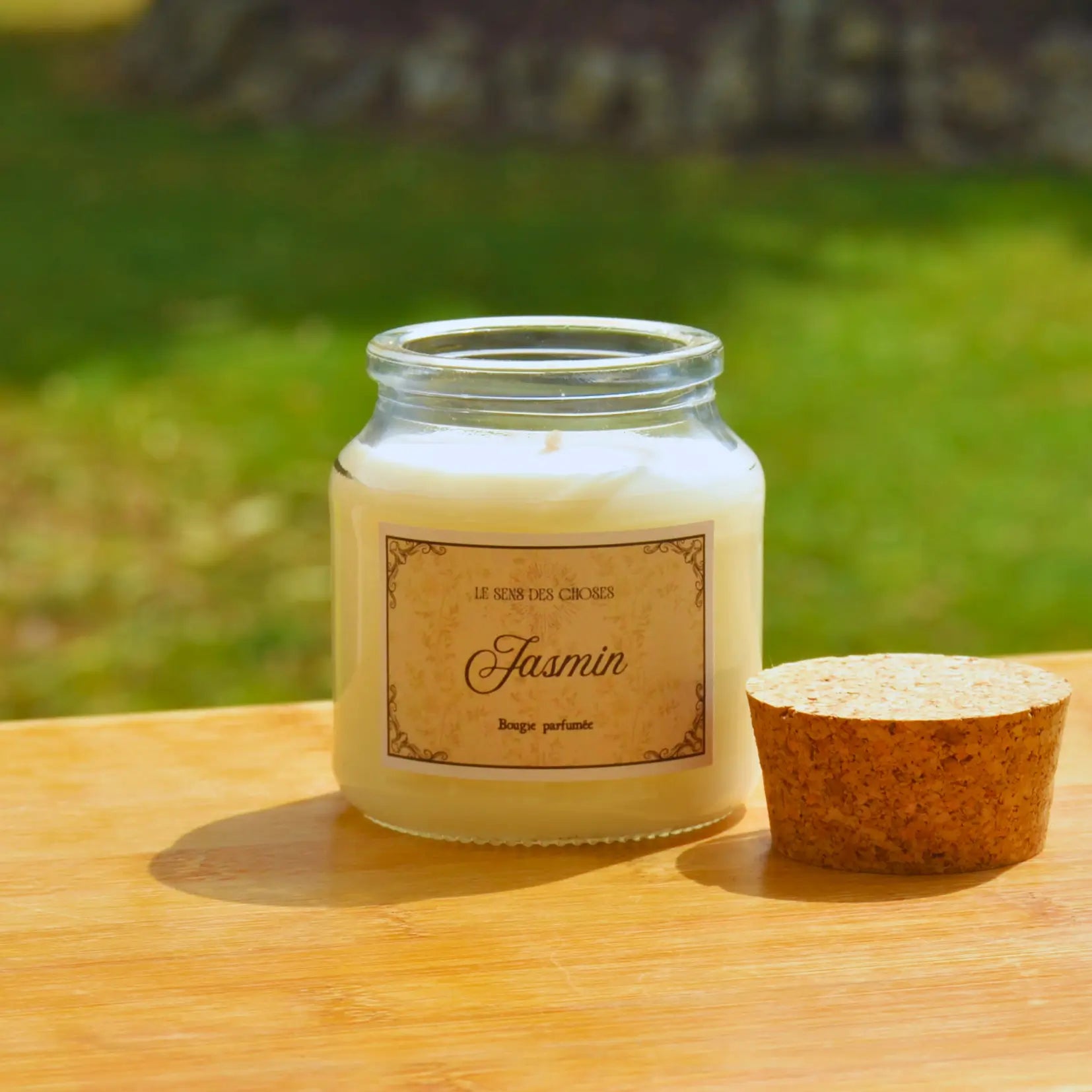 Bougie artisanale parfumée Jasmin | Bougie parfumée naturelle à la cire végétale et parfum de Grasse