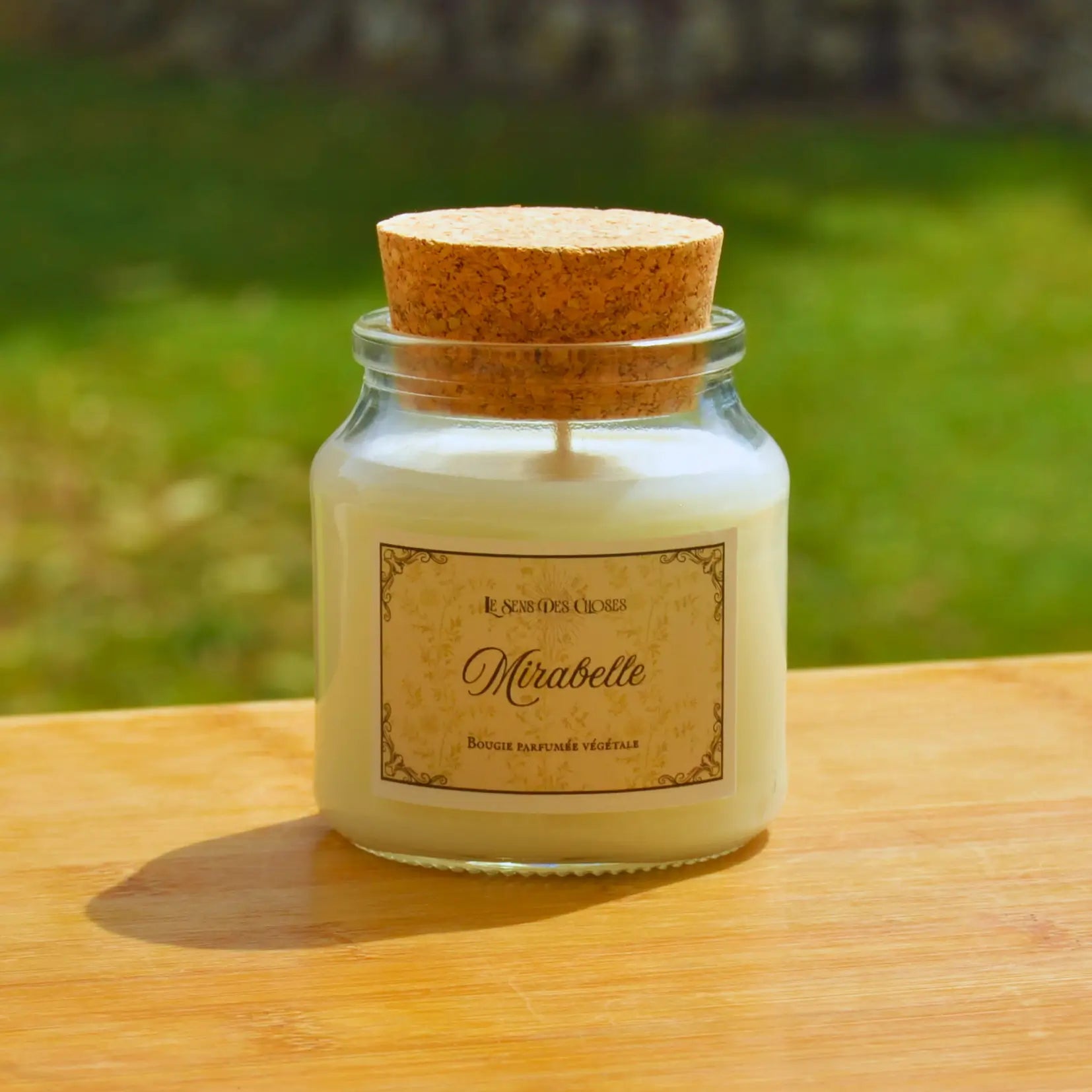 Bougie artisanale parfumée Mirabelle | Bougie parfumée naturelle à la cire végétale et parfum de Grasse