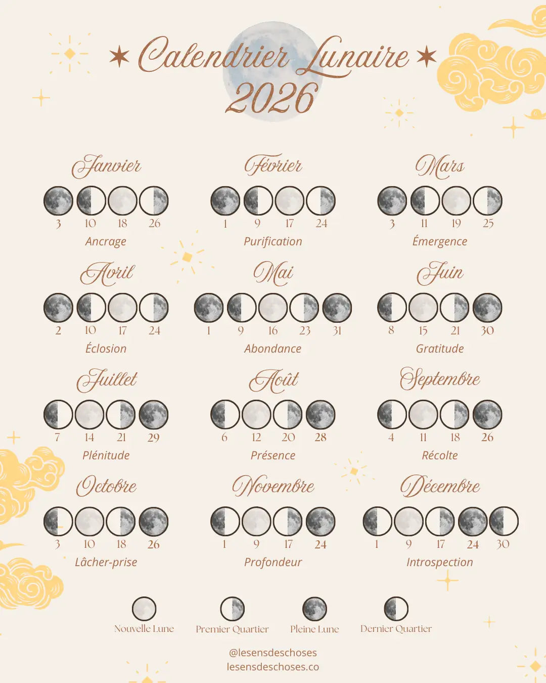 Calendrier_lunaire_2026 | Le sens des choses – Créations artisanales fabriquées en Charente-Maritime