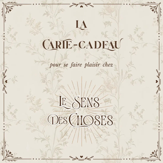 Carte-cadeau digitale Le sens des choses | Coffret-cadeau artisanal et bien-être fabriqué en Charente-Maritime