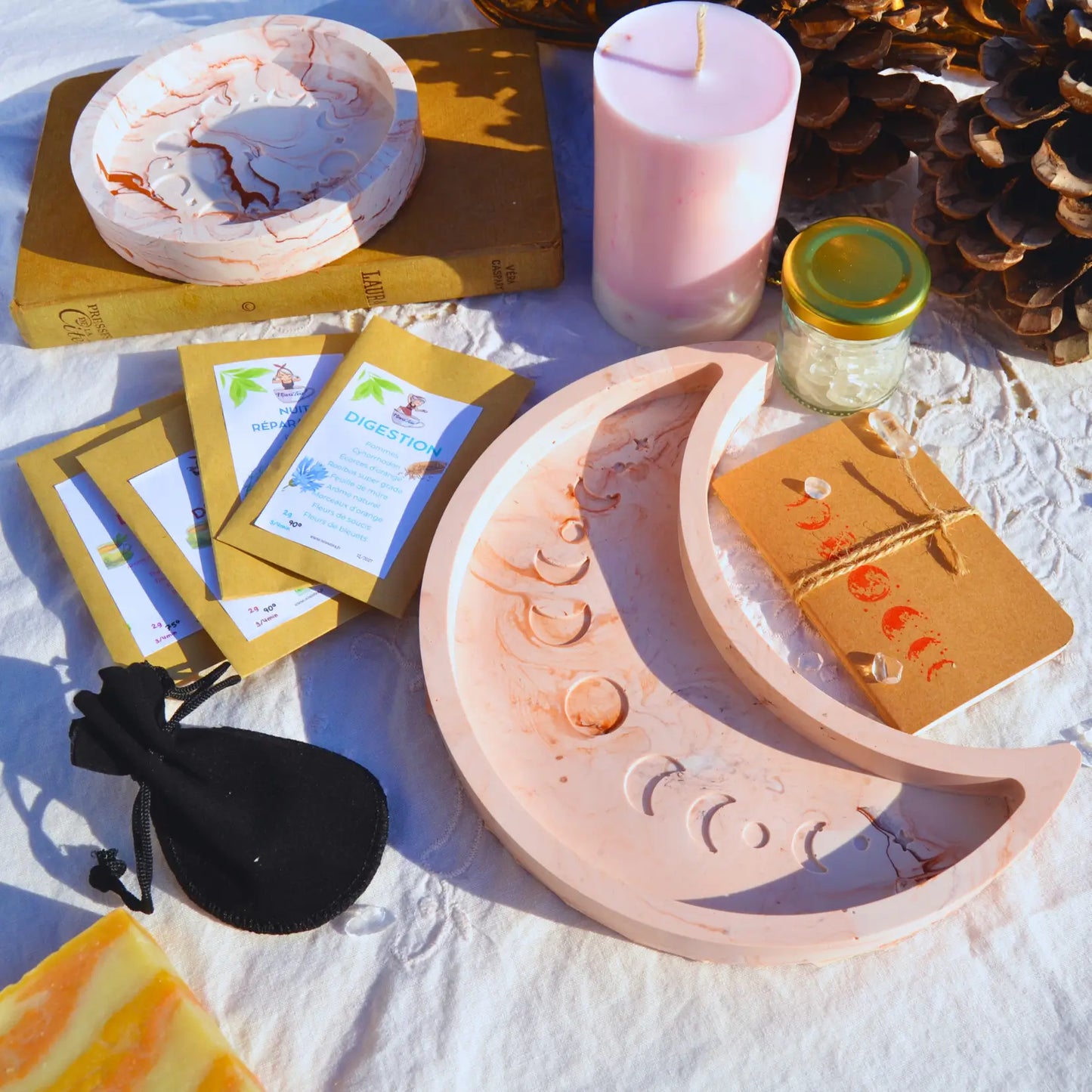 Coffret Rituels de Lune | Coffret-cadeau artisanal et bien-être fabriqué en Charente-Maritime