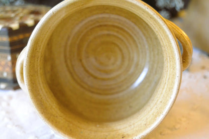 Image de Bougie décorative artisanale coupe de céramique vernissée — parfum au choix | Le sens des choses – boutique artisanale éthique de bougies parfumées et savons naturels fabriqués en France