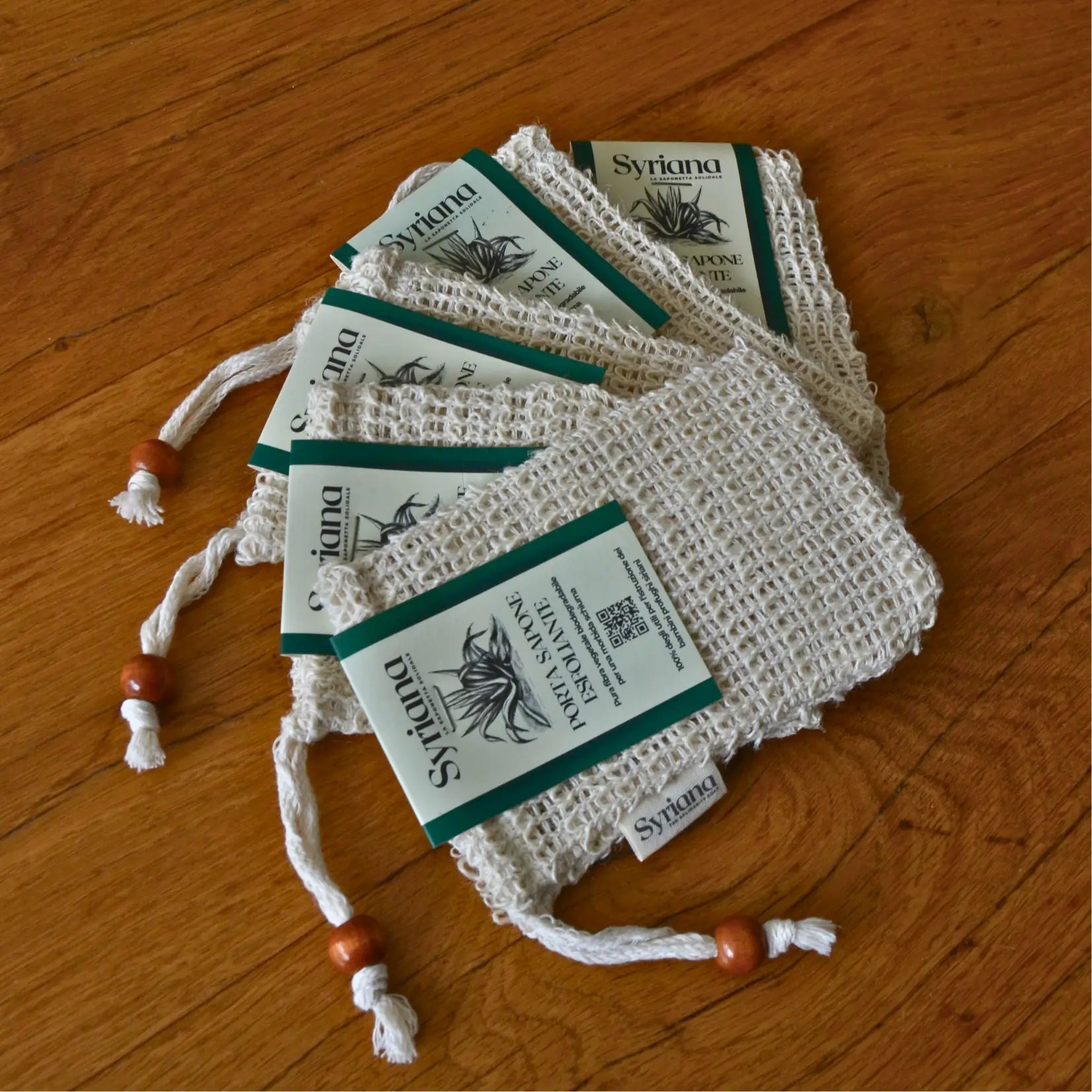 Image de Sachet à savon en sisal naturel biodégradable | Le sens des choses – boutique artisanale éthique de bougies parfumées et savons naturels fabriqués en France