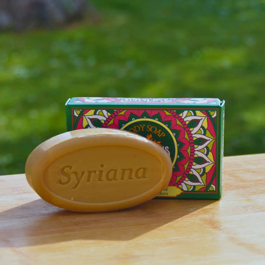 Savon d’Alep à la rose de Damas — Damas | Savon solide naturel artisanal fabriqué par saponification à froid