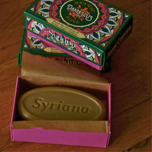 Image de Savon d’Alep parfumé à la rose de Damas — Damas | Le sens des choses – boutique artisanale éthique de bougies parfumées et savons naturels fabriqués en France