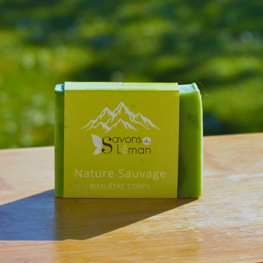 Savon BIO surgras eucalyptus et menthe poivrée — Nature Sauvage | Savon solide naturel artisanal fabriqué par saponification à froid