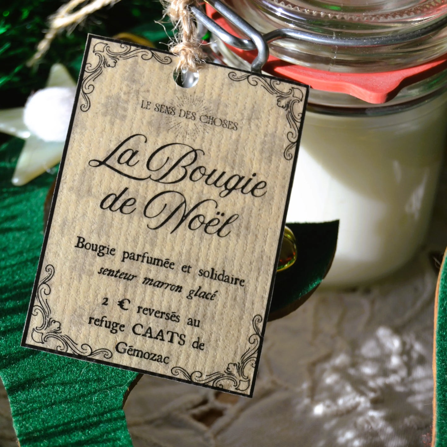 Image de Bougie parfumée upcyclée solidaire (édition limitée) | Le sens des choses – boutique artisanale éthique de bougies parfumées et savons naturels fabriqués en France