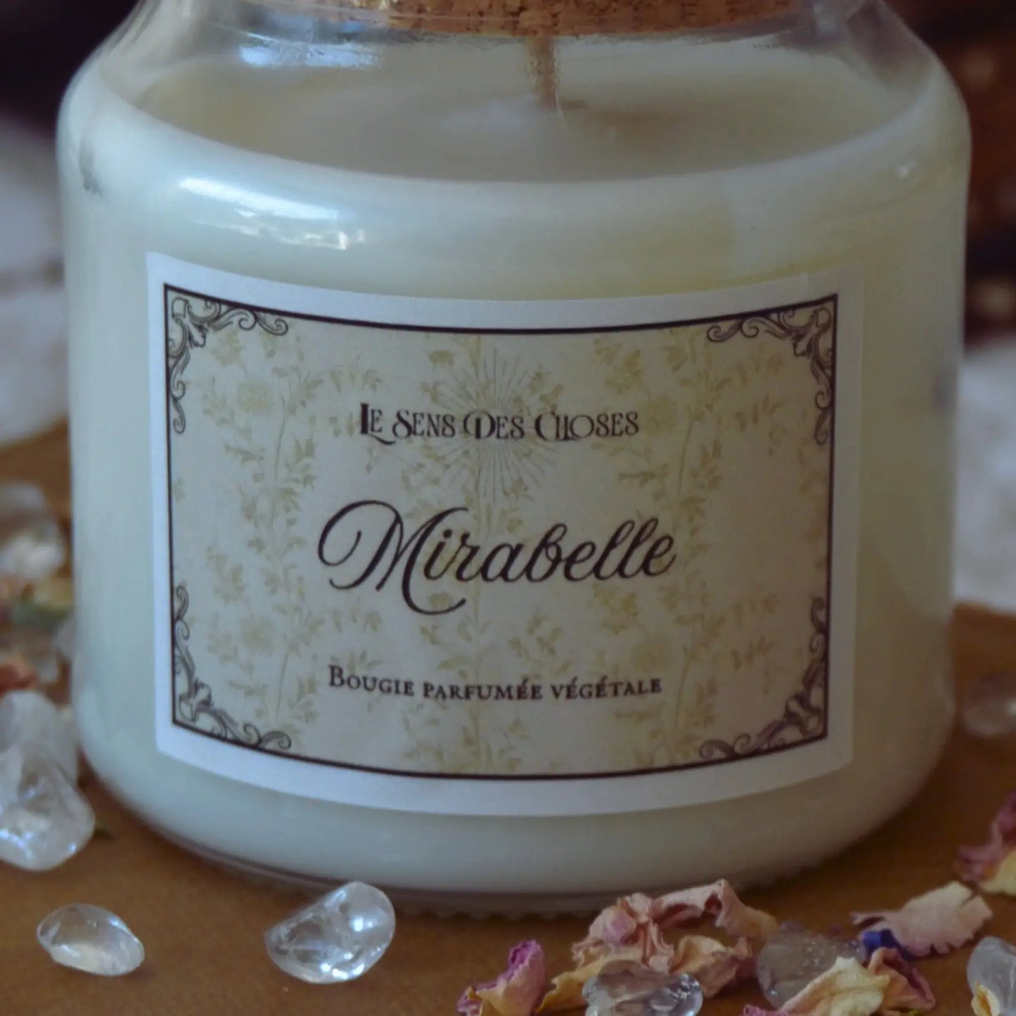 Bougie artisanale parfumée Mirabelle | Bougie parfumée naturelle à la cire végétale et parfum de Grasse