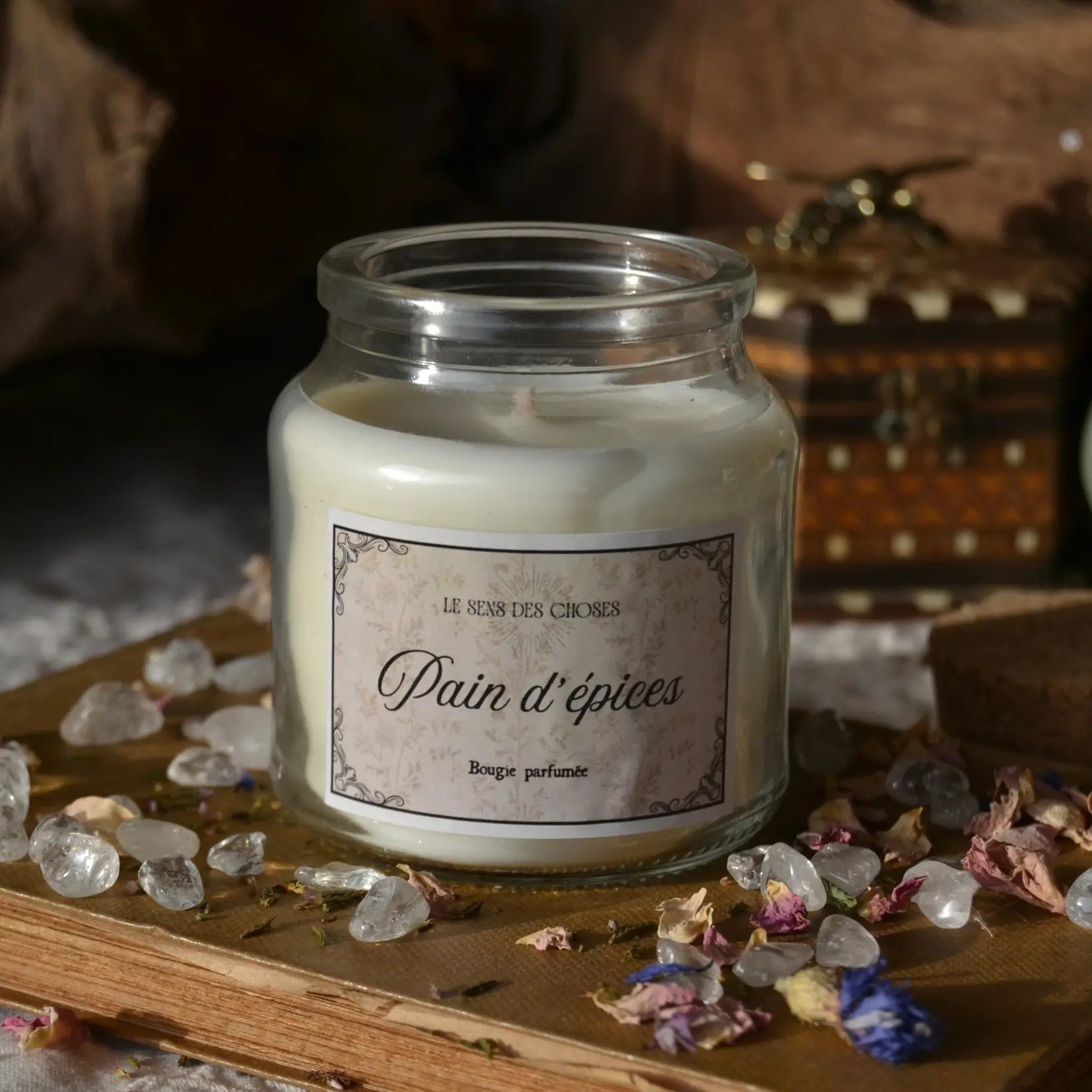 Bougie artisanale parfumée Pain d'épices et Chaï | Bougie parfumée naturelle à la cire végétale et parfum de Grasse