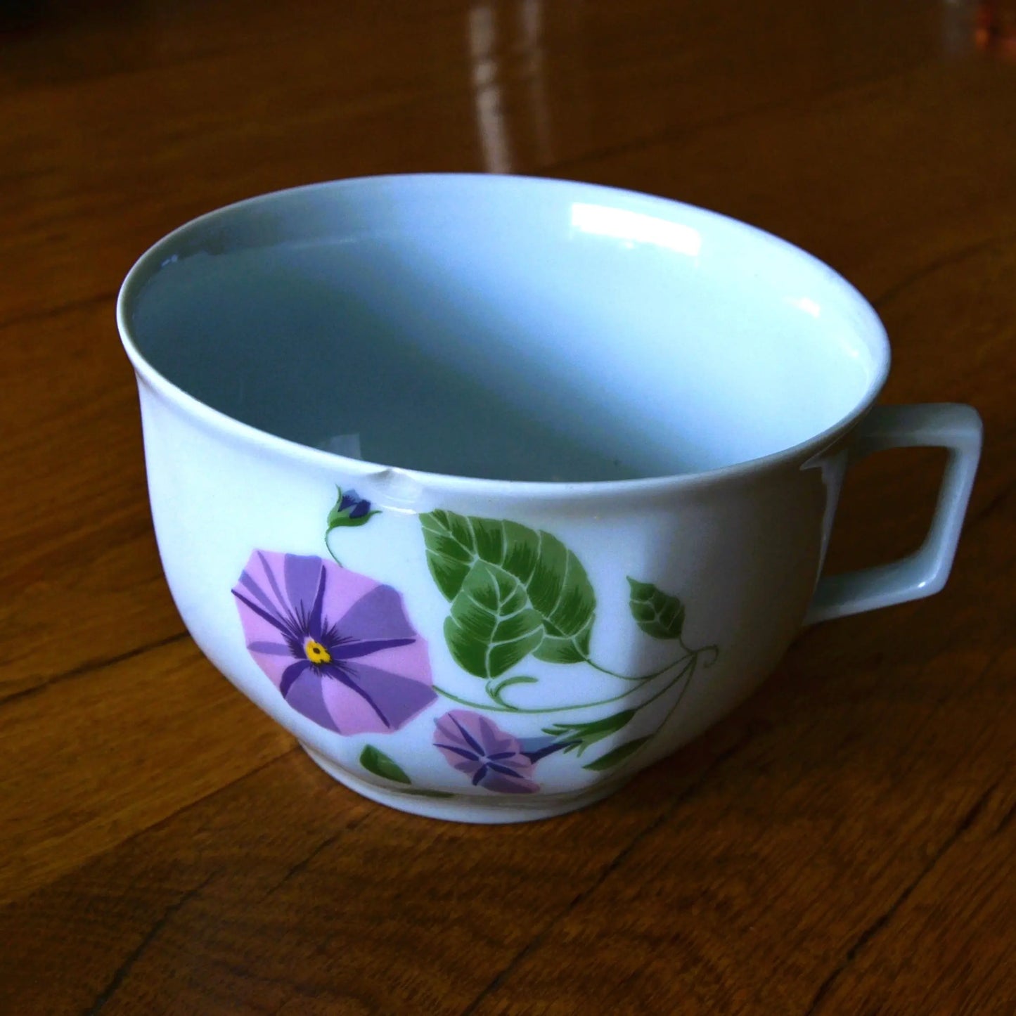 bougie parfumée tasse chinée — porcelaine de Limoges bleutée