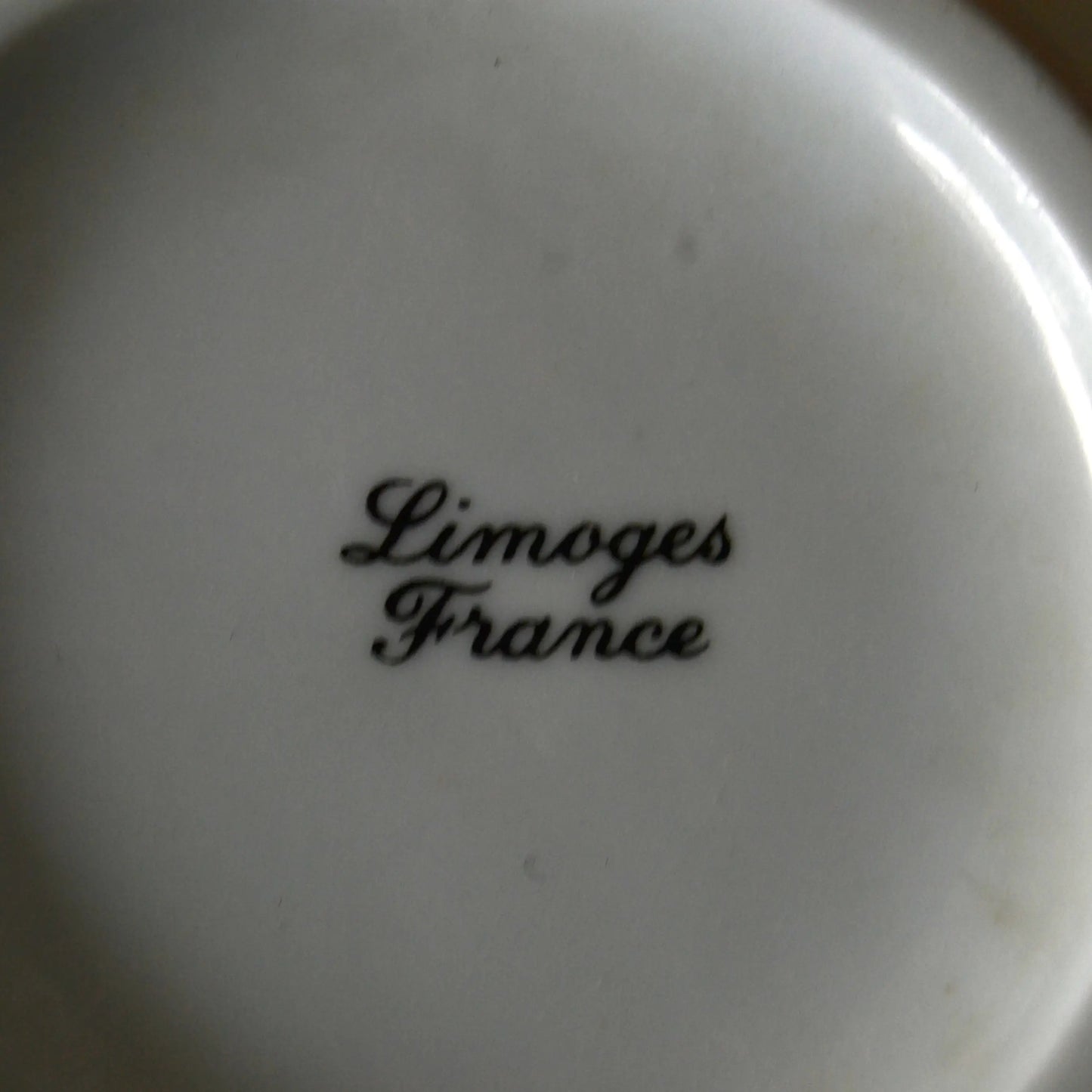 bougie parfumée tasse chinée — porcelaine de Limoges bleutée