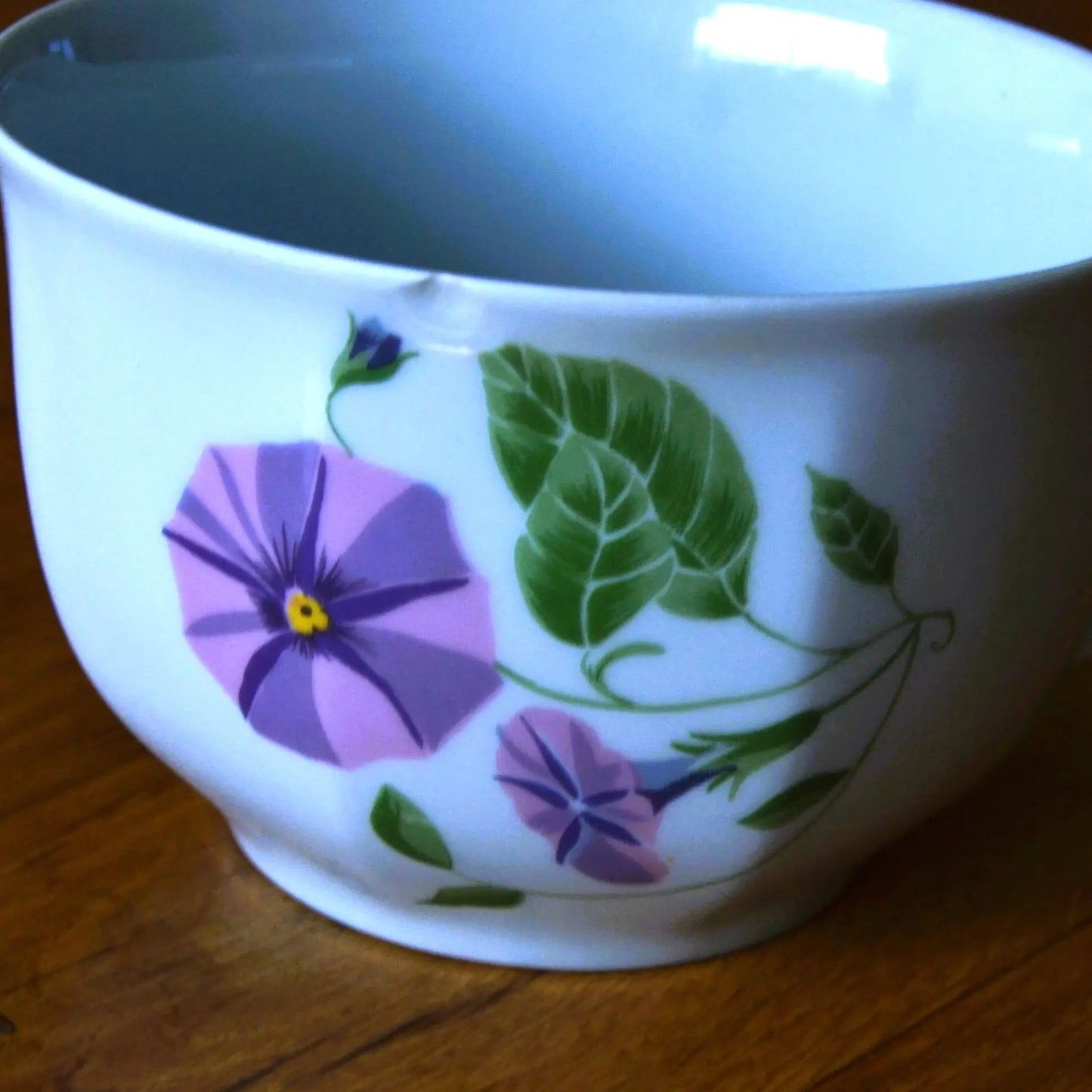 bougie parfumée tasse chinée — porcelaine de Limoges bleutée