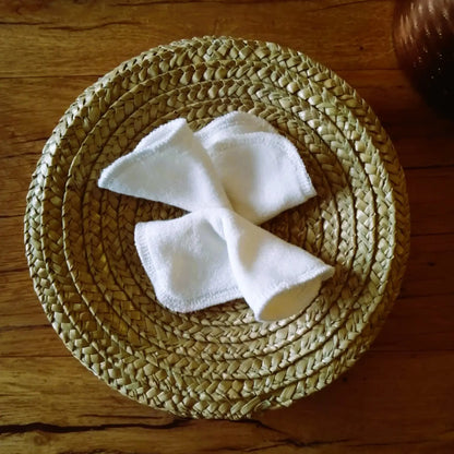 carré lavable en bambou (lot de 2) | Le sens des choses, boutique en ligne de produits artisanaux, naturels et écoresponsables fabriqués en France ou en Europe.