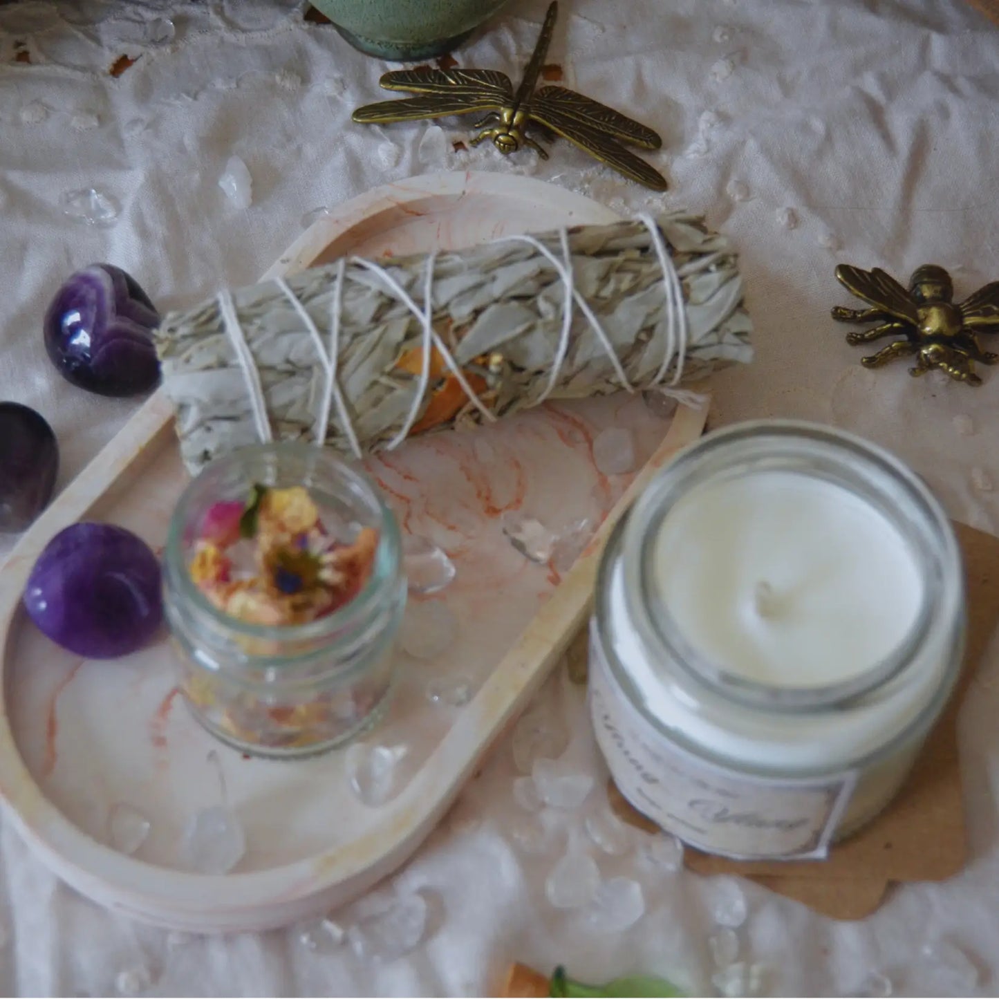 Rituel de Lune — Coffret artisanal holistique pour se reconnecter aux cycles – Création artisanale | Le sens des choses – Boutique de bougies parfumées végétales, décorations et savons