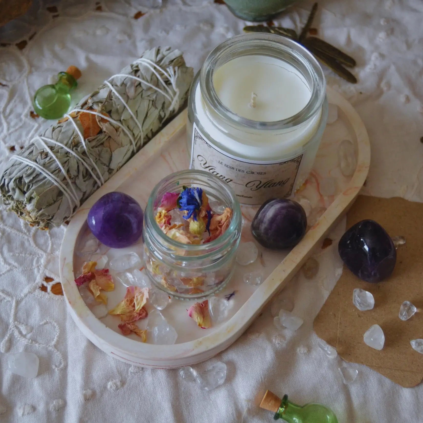 Rituel de Lune — Coffret artisanal holistique pour se reconnecter aux cycles – Création artisanale | Le sens des choses – Boutique de bougies parfumées végétales, décorations et savons