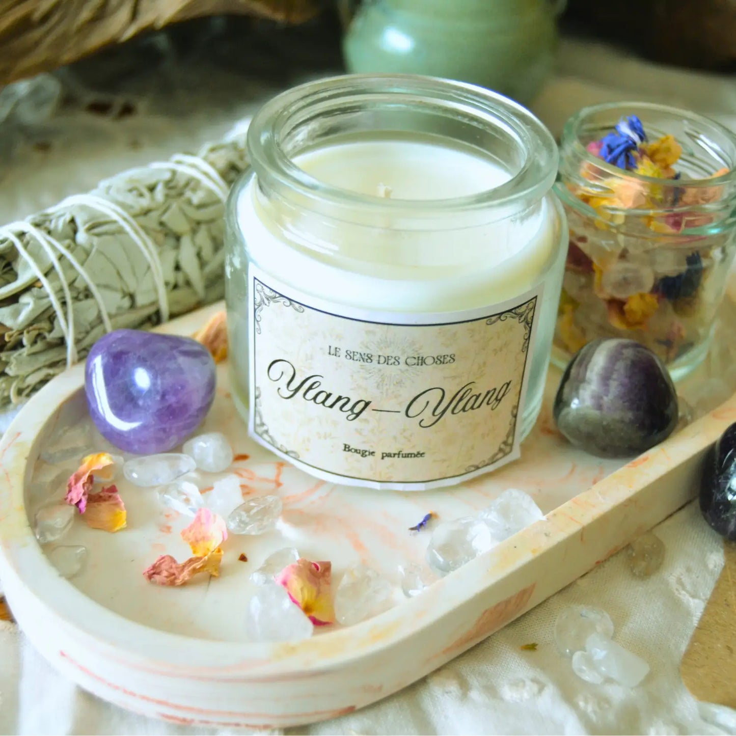 Coffret rituel de Pleine Lune 2026 — Pause et introspection – Création artisanale | Le sens des choses – Boutique de bougies parfumées végétales et objets décoratifs écoresponsables