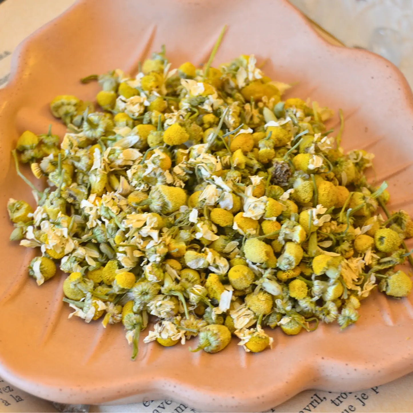 Fleurs de camomille séchées (Matricaria Recutita) – Création artisanale | Le sens des choses – Boutique de bougies parfumées végétales et objets décoratifs écoresponsables