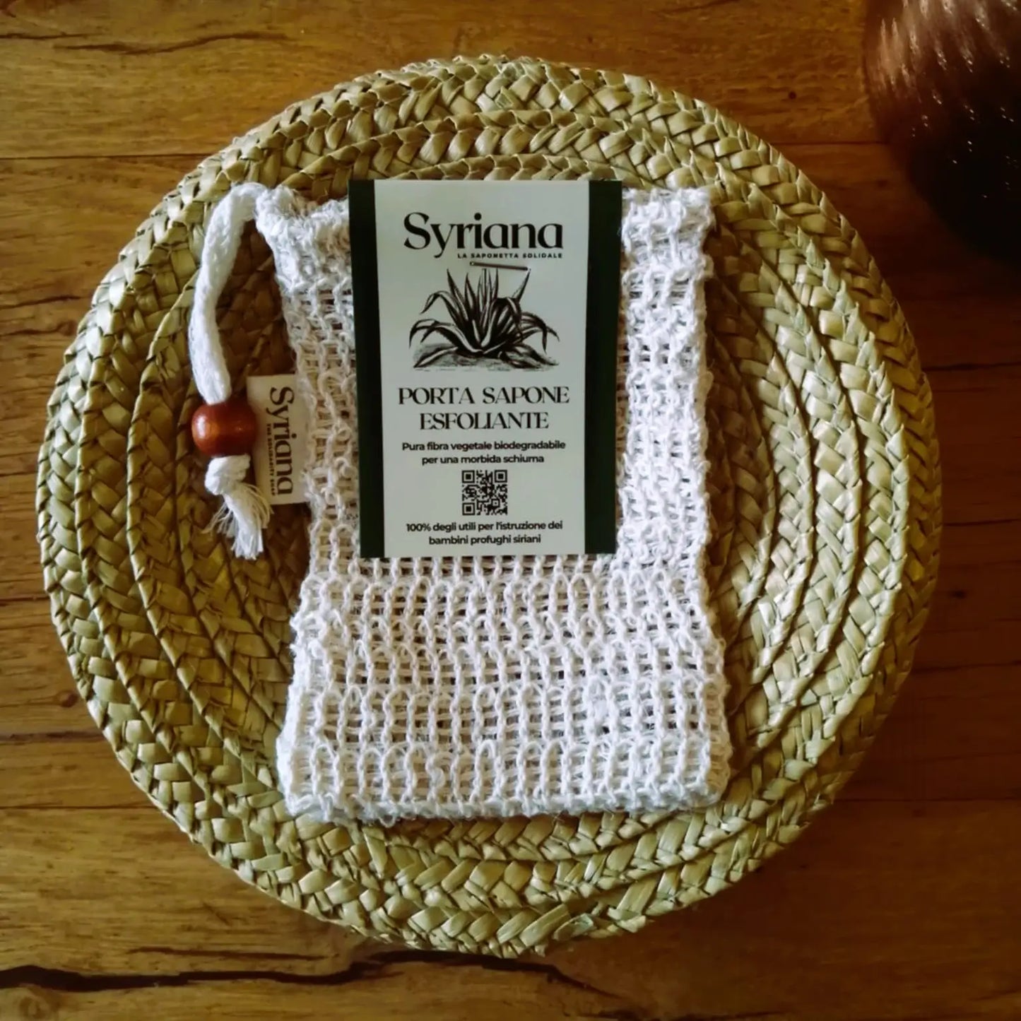 sachet à savon en sisal biodégradable | Le sens des choses, boutique en ligne de produits artisanaux, naturels et écoresponsables fabriqués en France ou en Europe.