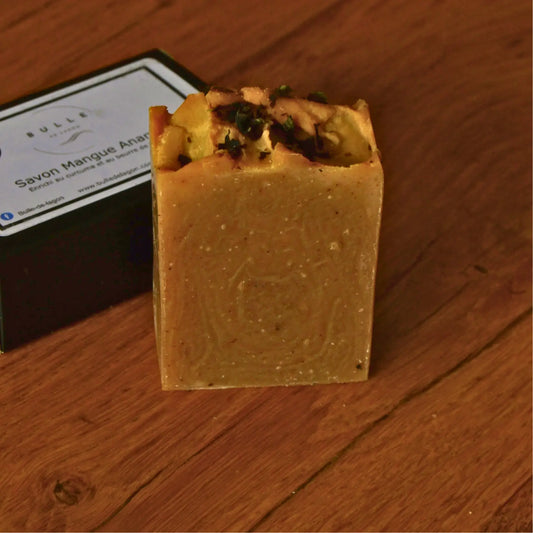 Image de Savon surgras à la mangue et ananas | Le sens des choses – boutique artisanale éthique de bougies parfumées et savons naturels fabriqués en France